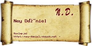 Ney Dániel névjegykártya