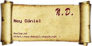 Ney Dániel névjegykártya